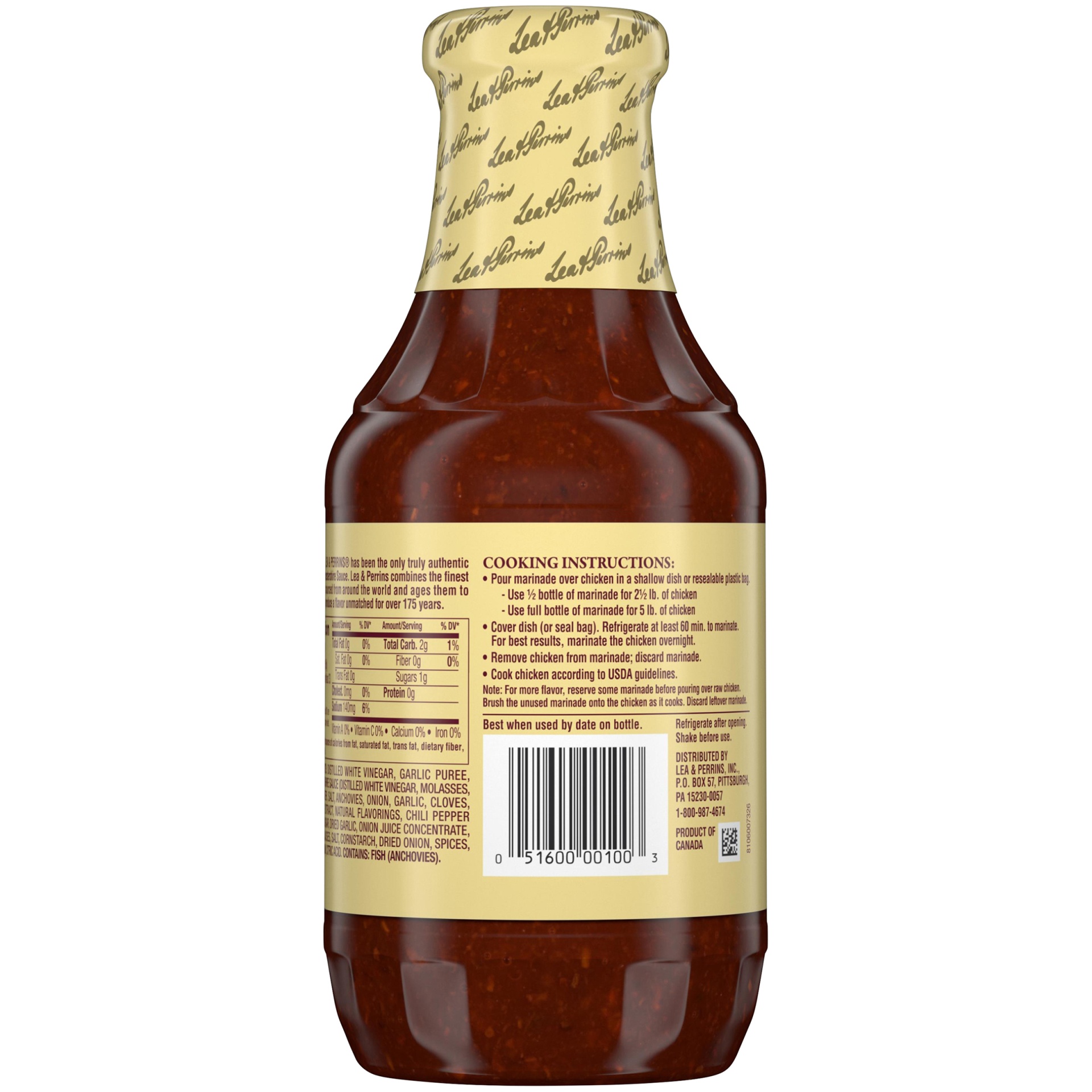 slide 6 of 8, Lea & Perrins Garlic & Herb Marinade Bottle, 16 fl oz