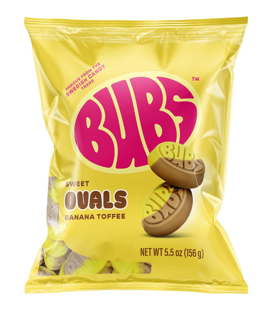 slide 5 of 5, BUBS Banana Toffee flavored Swedish Gummies Candy Bag, 5.5 oz