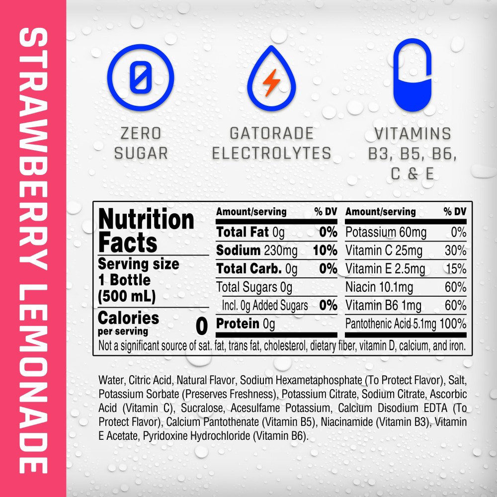 slide 2 of 6, Propel Electrolyte Water Beverage, Zero Sugar, Strawberry Lemonade, 12 Pack, 12 ct; 16.9 fl oz