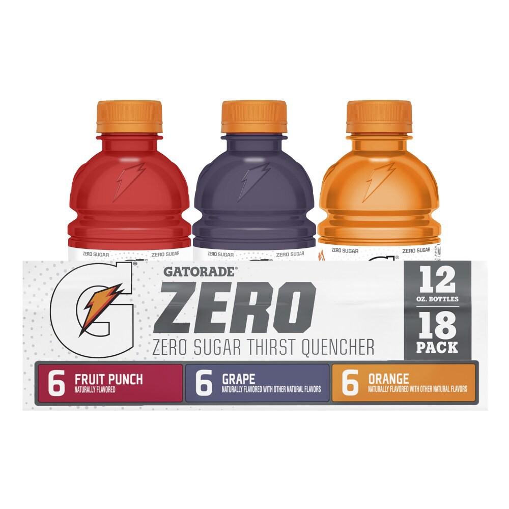 slide 2 of 6, Gatorade Zero Sugar Thirst Quencher Sports Drink Variety Pack - 18 ct; 12 fl oz, 18 ct; 12 fl oz