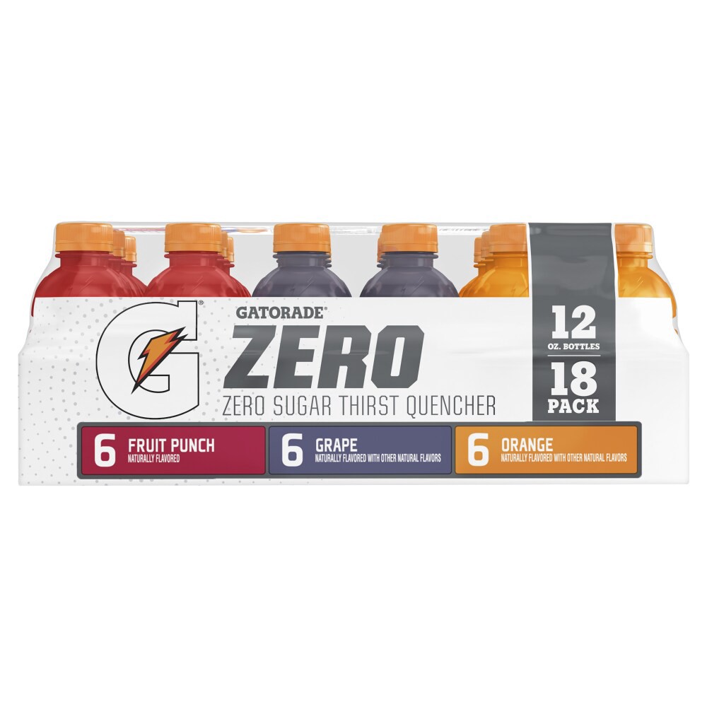 slide 5 of 6, Gatorade Zero Sugar Thirst Quencher Sports Drink Variety Pack - 18 ct; 12 fl oz, 18 ct; 12 fl oz