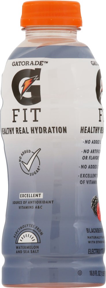 Gatorade Fit Electrolyte Beverage, Healthy Real Hydration, Blackberry  Raspberry, 16.9.oz Bottles (12 Pack)