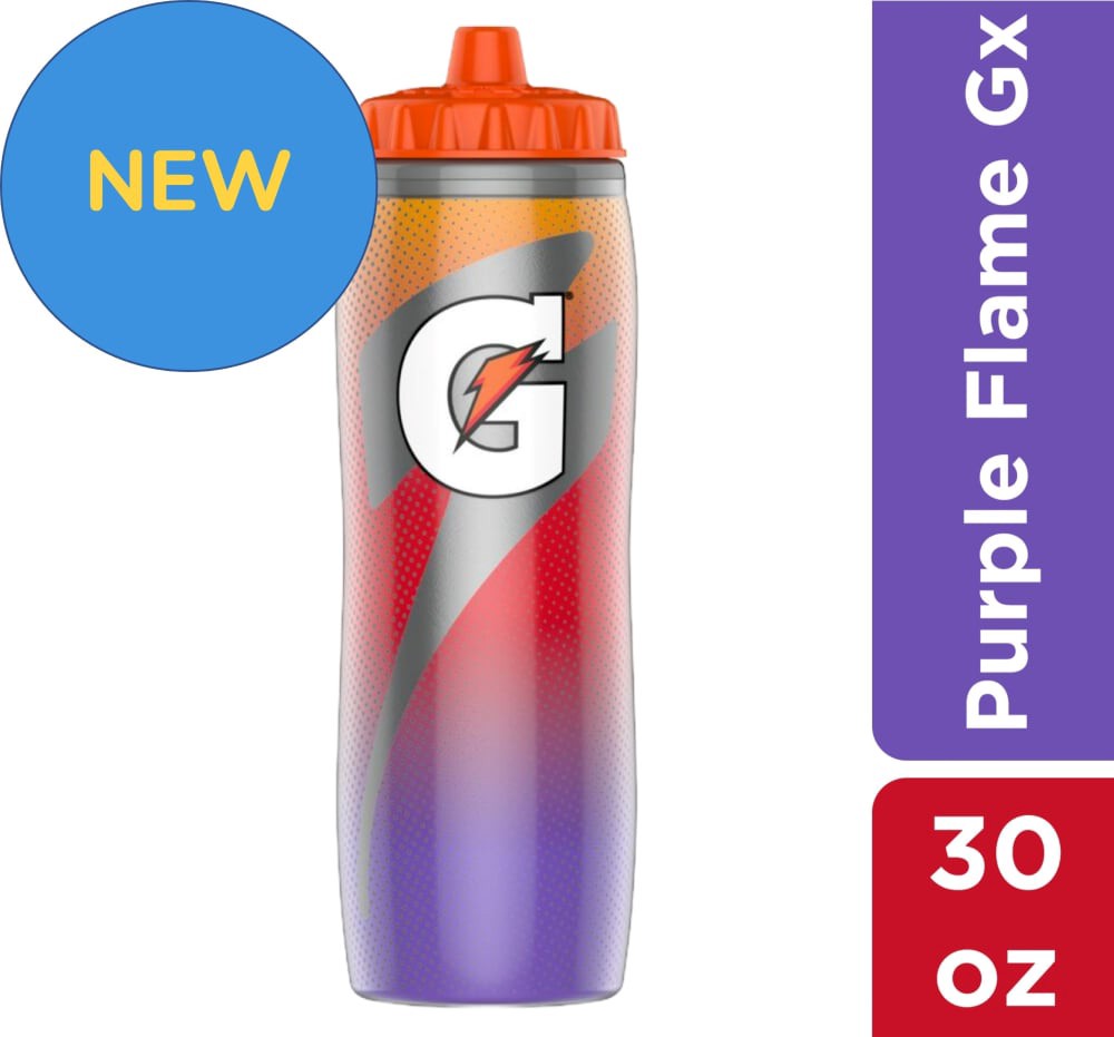 slide 1 of 2, Gatorade Gx Purple Flame Insulated Water Bottle, 30 oz