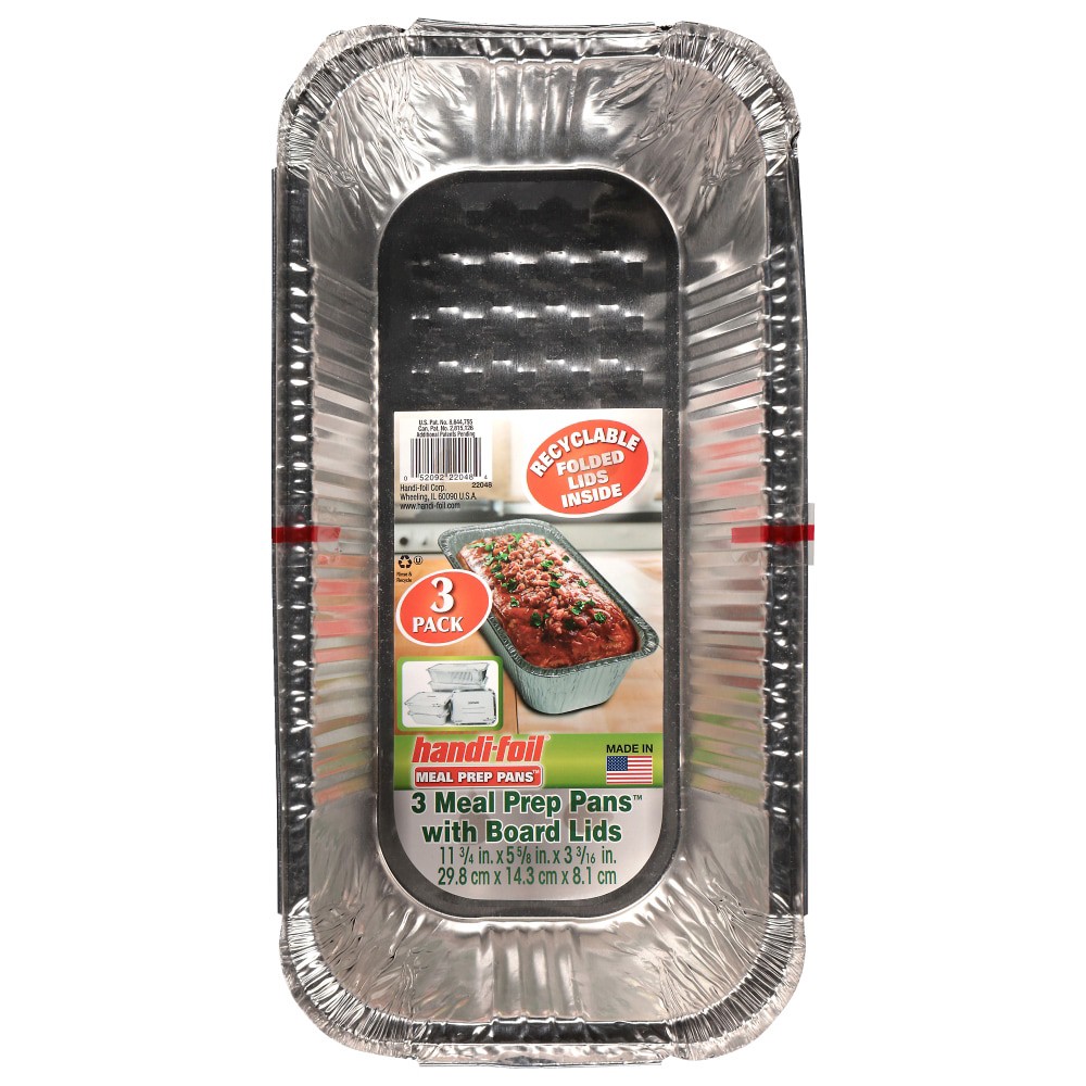 slide 2 of 3, Handi-Foil Meal Prep Pans with Board Lids, 3 ct