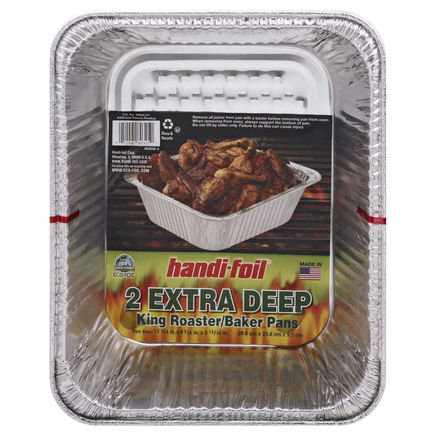 slide 1 of 1, Handi-foil Handi Foil Extra Deep Roaster Baker Pan, 2 ct