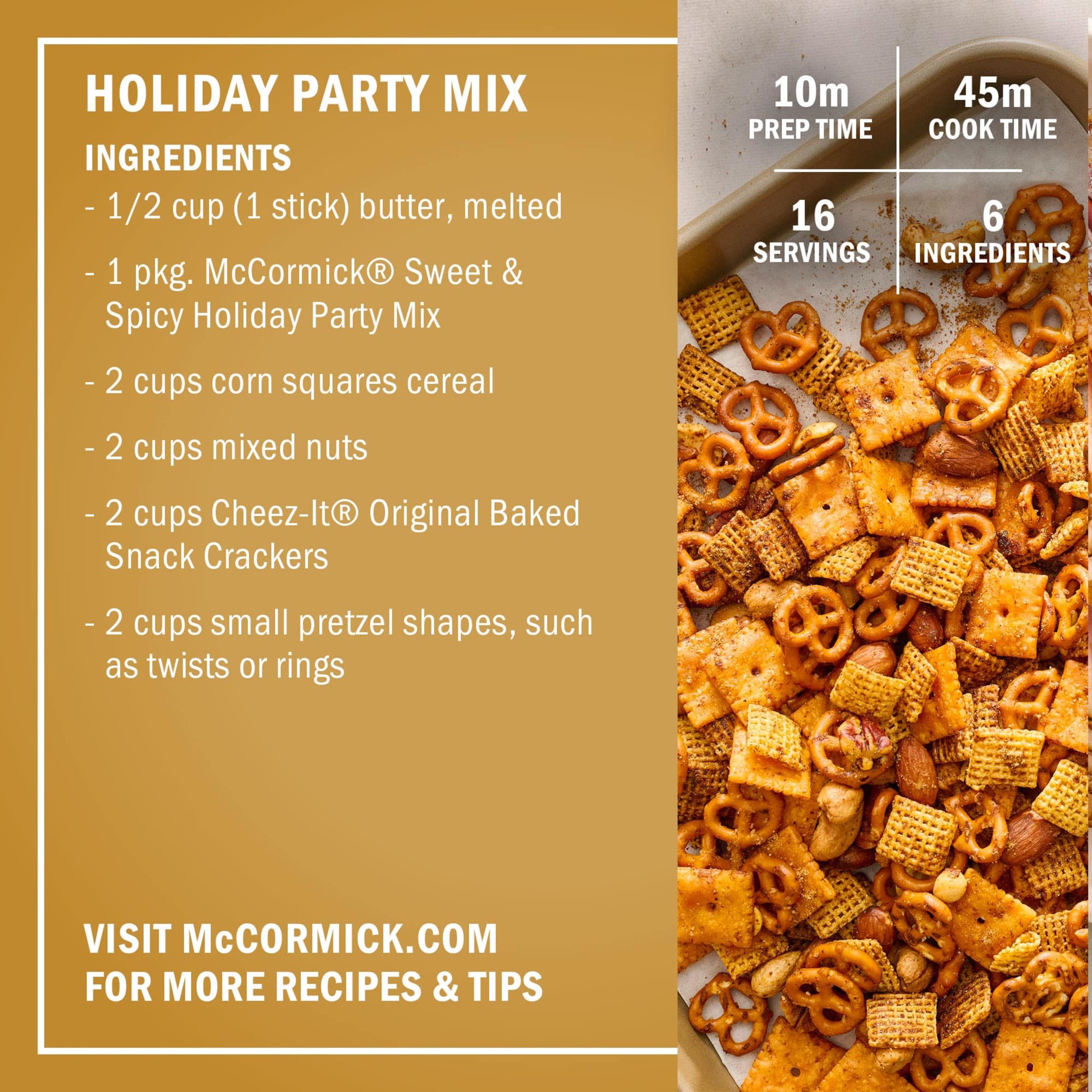 slide 3 of 6, McCormick Sweet & Spicy Party Mix, 1.12 oz, 1.12 oz