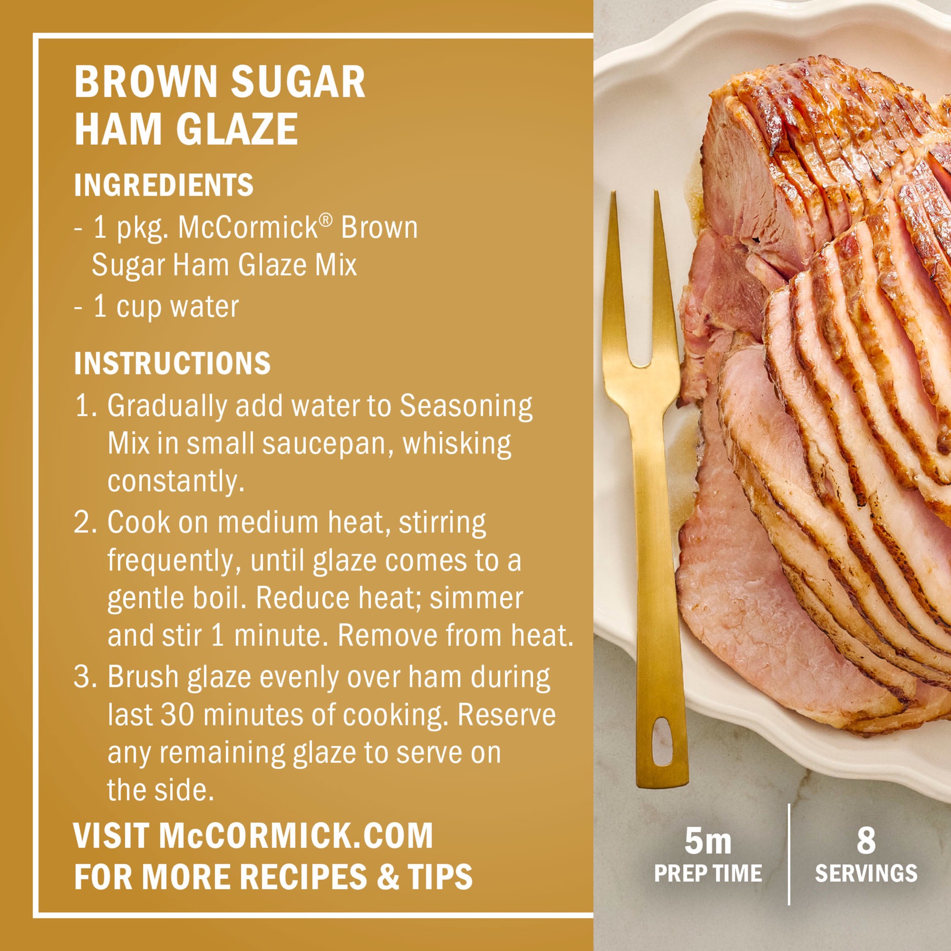 slide 6 of 6, McCormick Brown Sugar Glazed Ham, 1.75 oz, 1.75 oz