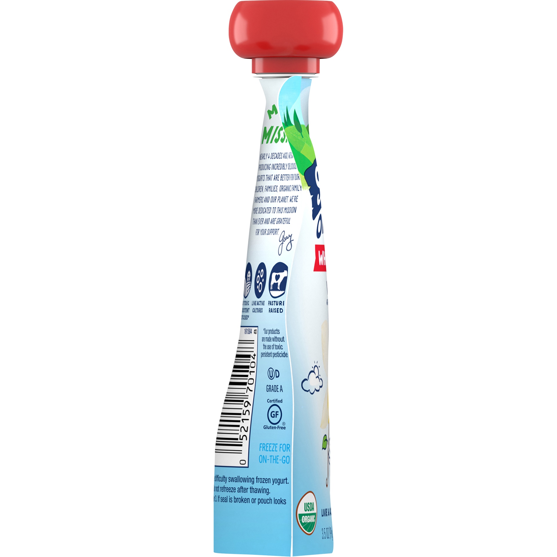 slide 2 of 2, Stonyfield Organic Vanilla Whole Milk Yogurt 3.5 oz. Pouch, 3.5 oz