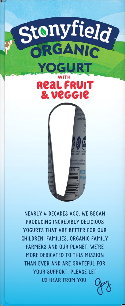 slide 3 of 5, Stonyfield Organic Whole Milk Strawberry Beet Berry Yogurt 4 - 3.5 oz Pouches, 4 ct