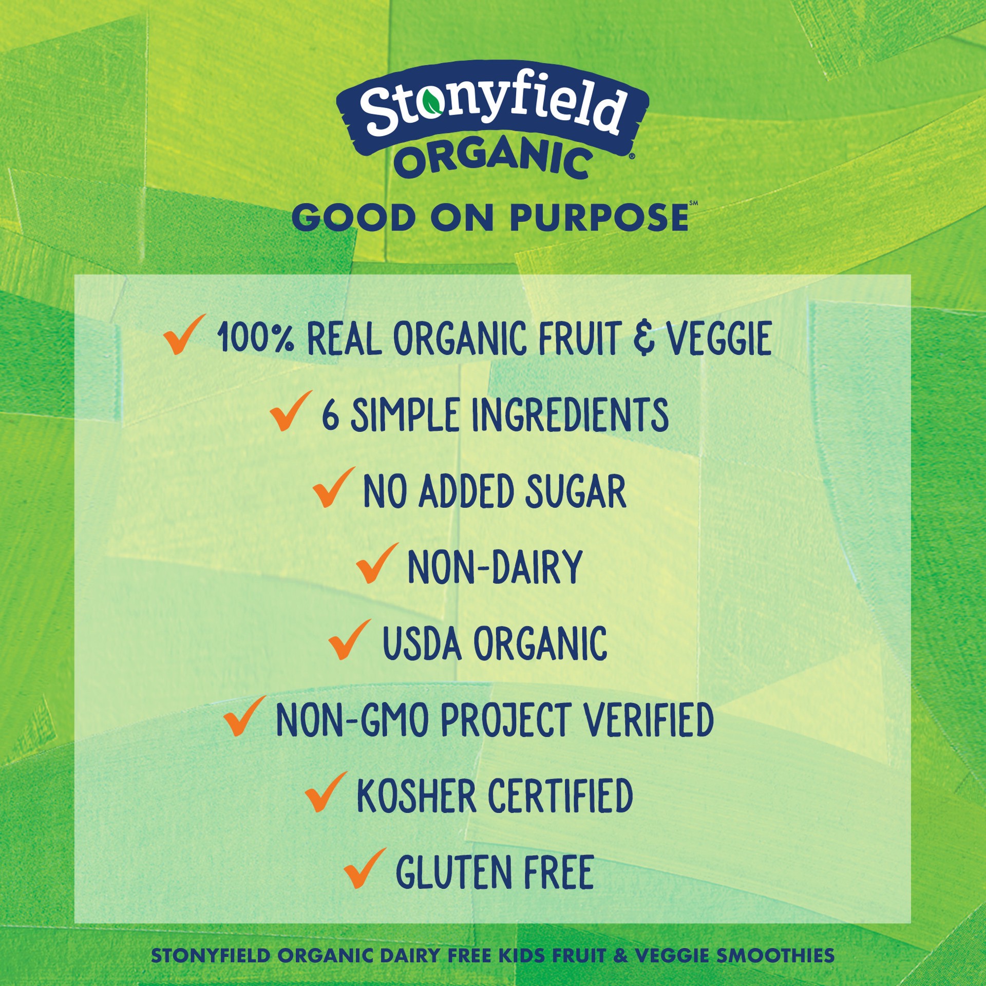slide 6 of 6, Stonyfield Organic Dairy Free Smoothie Pouches, Strawbanana Smash, 3.2 oz., 4 Ct, 4 ct
