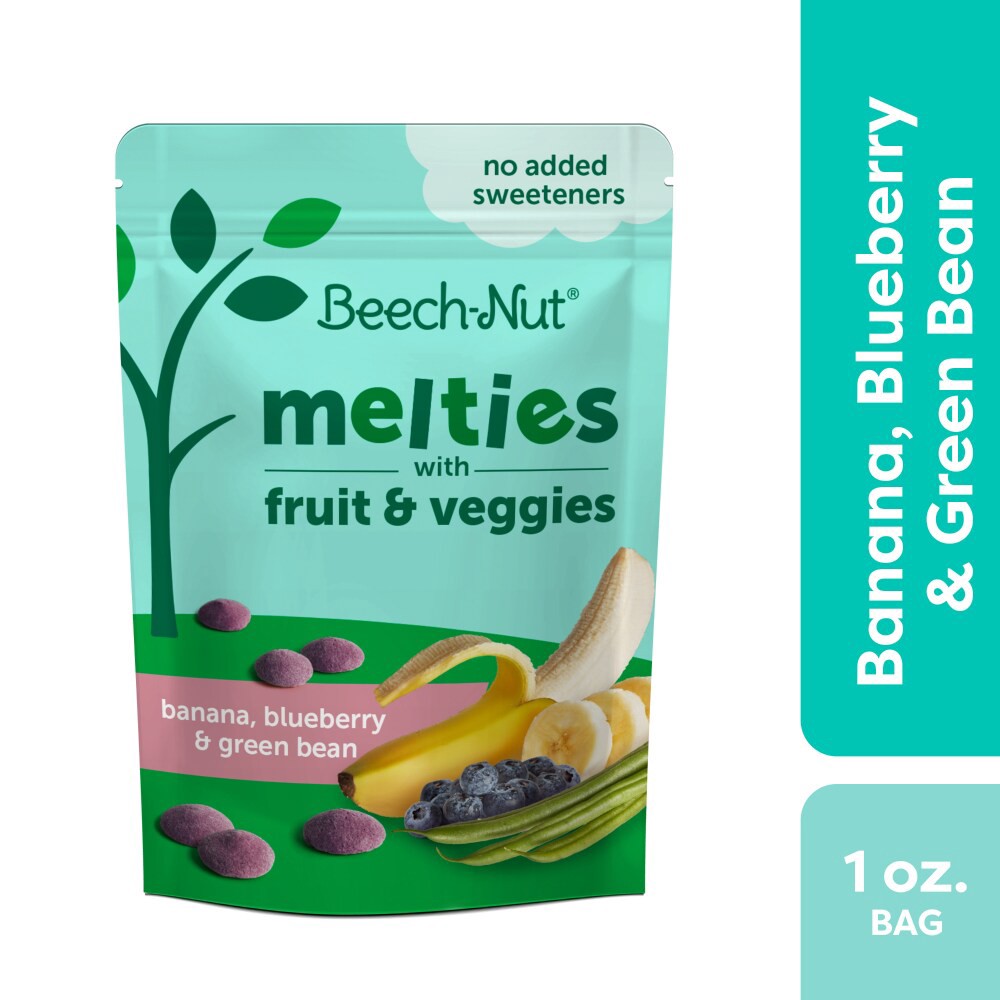 slide 4 of 4, Beech-Nut® Melties Stage 3 Banana Blueberry & Green Bean Baby Snack Melts Bag, 1 oz