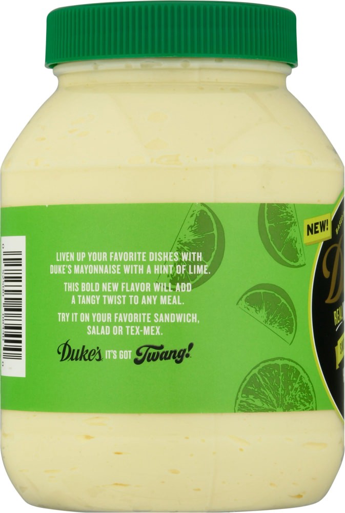 slide 6 of 7, Duke's Hint of Lime Mayonnaise 30 fl oz, 30 fl oz