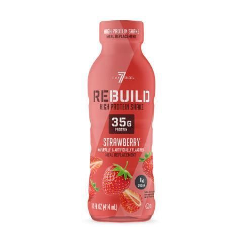 slide 1 of 1, 7-Select REBUILD High Protein Shake Strawberry, 14 oz