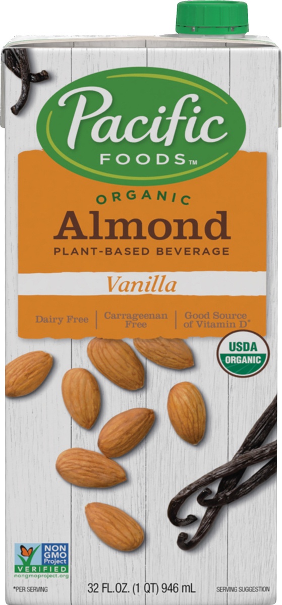 slide 8 of 9, Pacific Foods Organic Vanilla Almond Milk, 32 fl oz