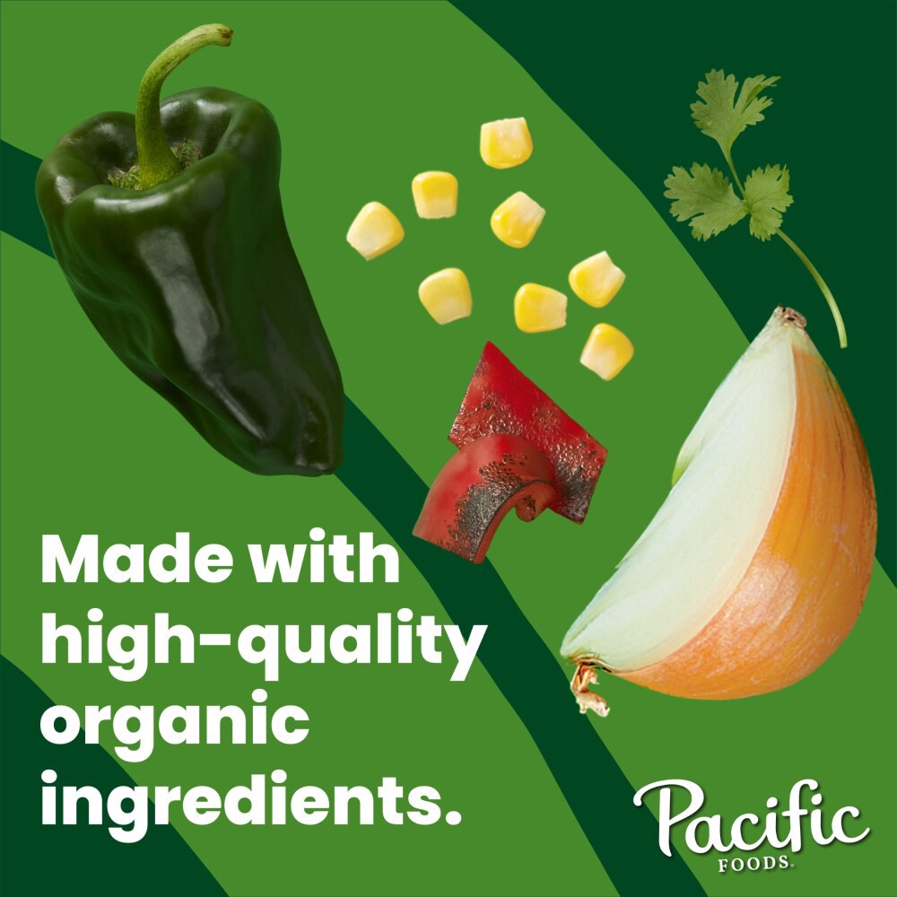 slide 5 of 6, Pacific Foods Organic Poblano Pepper and Corn Chowder, 16.3 oz Can, 16.300 oz