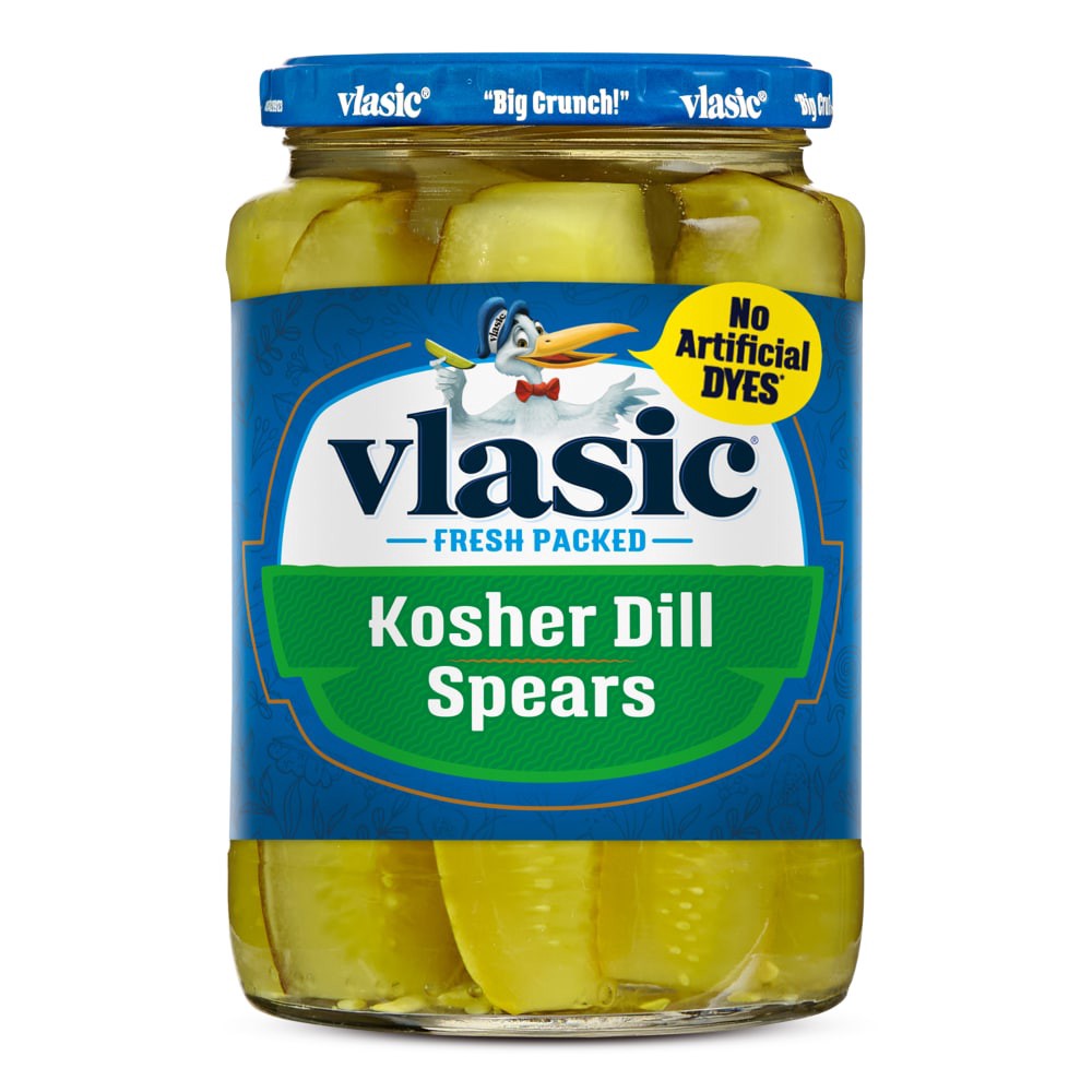 slide 2 of 6, Vlasic Kosher Dill Pickle Spears, 24 oz