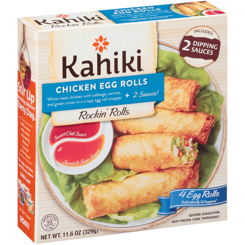 slide 2 of 8, Kahiki Chicken Egg Rolls with Sweet & Sour Sauce, 4 ct; 12.2 oz
