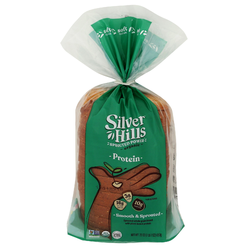 slide 1 of 1, Silver Hills Organic Smooth & Sprouted Protein Bread, 23 oz