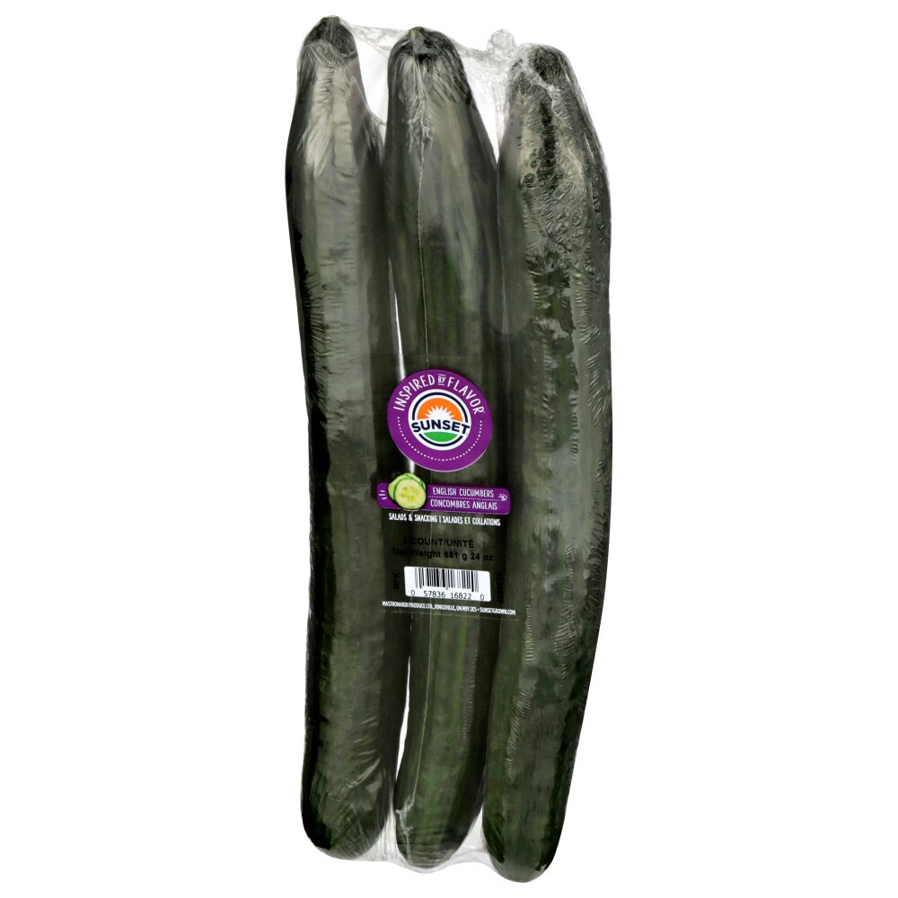slide 3 of 3, SUNSET English Cucumber, 3 ct