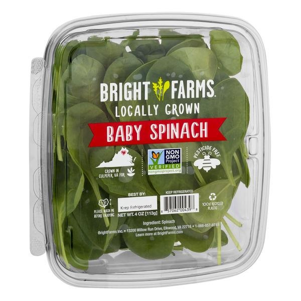 slide 1 of 1, Bright Farms Baby Spinach, 4 oz