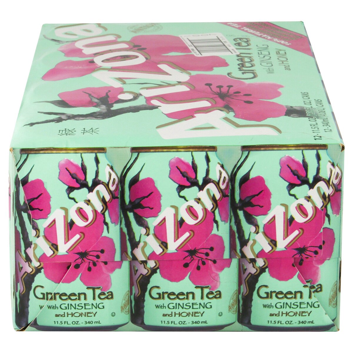 slide 2 of 6, AriZona Green Tea With Ginseng & Honey - 12 ct; 11.5 oz, 12 ct; 11.5 oz