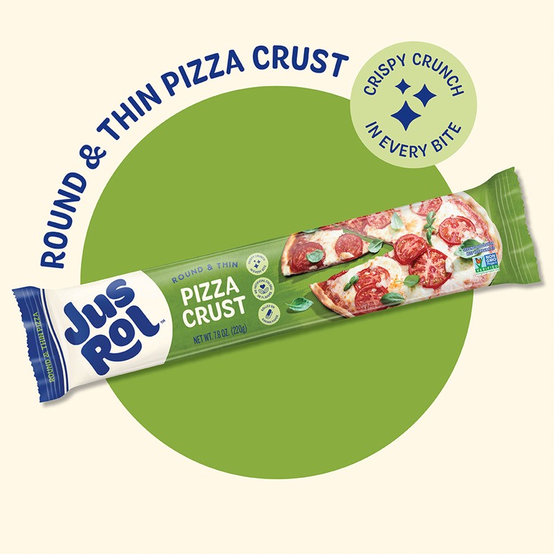 slide 2 of 4, Jus-Rol Round & Thin Pizza Crust Refrigerated Dough 7.8oz, 7.8 oz