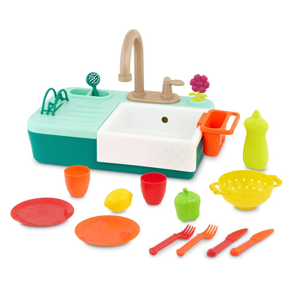 slide 2 of 3, B. TOYS Splash-n-Scrub Sink Sink Play Set, 1 ct