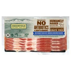 Greenfield Natural Meat Co. Uncured Smoked Thick Cut No Sugar Bacon