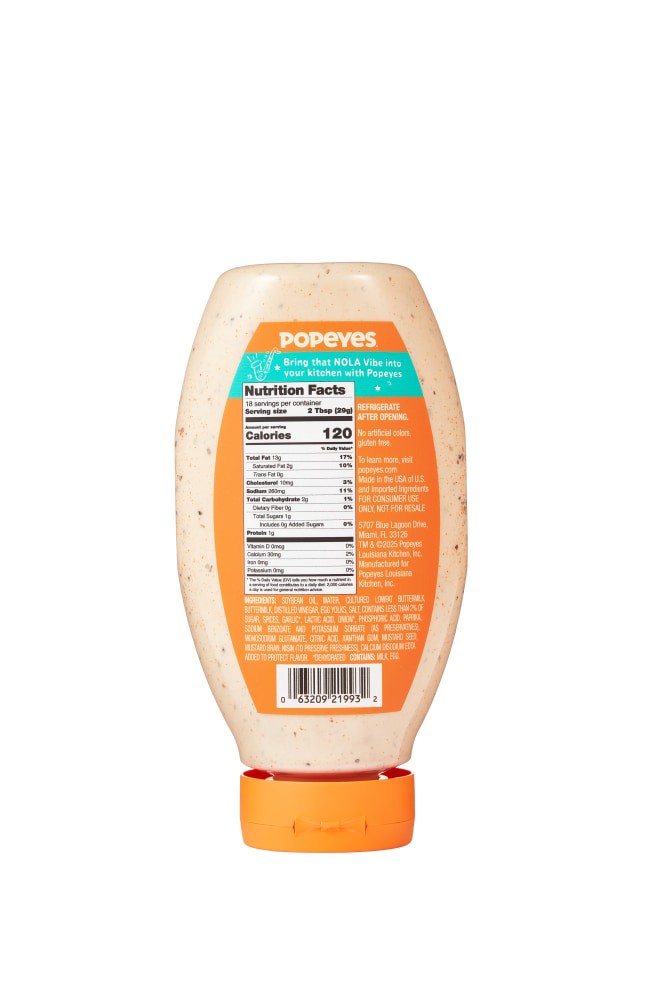 slide 2 of 2, Popeye's Blackened Ranch Sauce, 18 oz