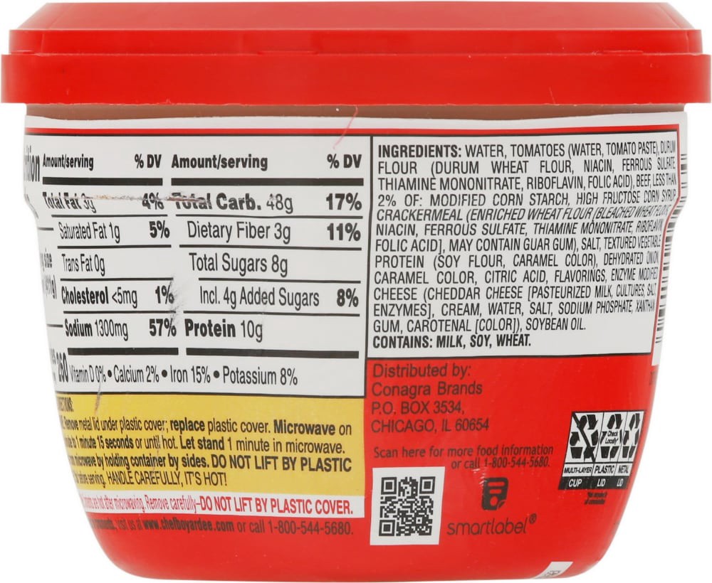 slide 4 of 5, Chef Boyardee Mini Ravioli, Beef Ravioli in Pasta Sauce, Microwavable Meal, 14.5 oz. Bowl, 14.5 oz