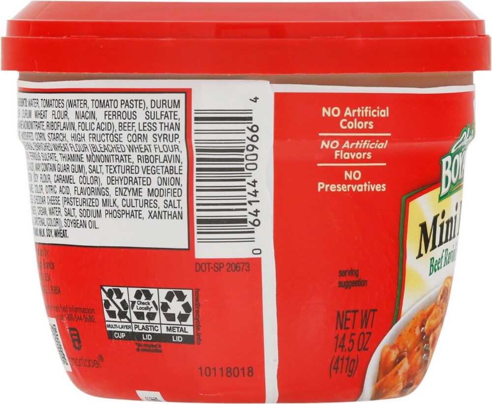 slide 5 of 5, Chef Boyardee Mini Ravioli, Beef Ravioli in Pasta Sauce, Microwavable Meal, 14.5 oz. Bowl, 14.5 oz