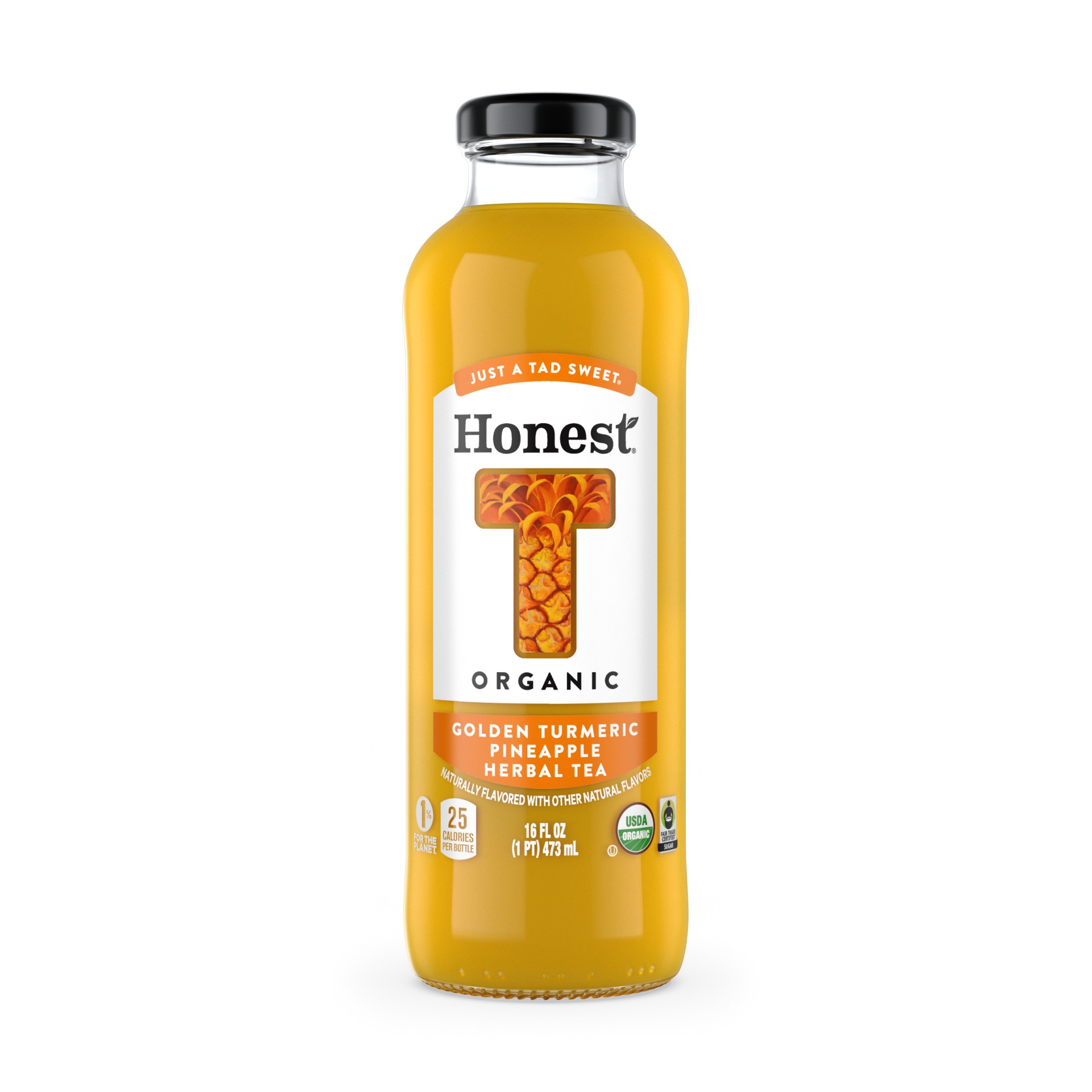 slide 10 of 14, Honest Tea Golden Turmeric Pineapple Herbal Tea Glass Bottle- 16 fl oz, 16 fl oz