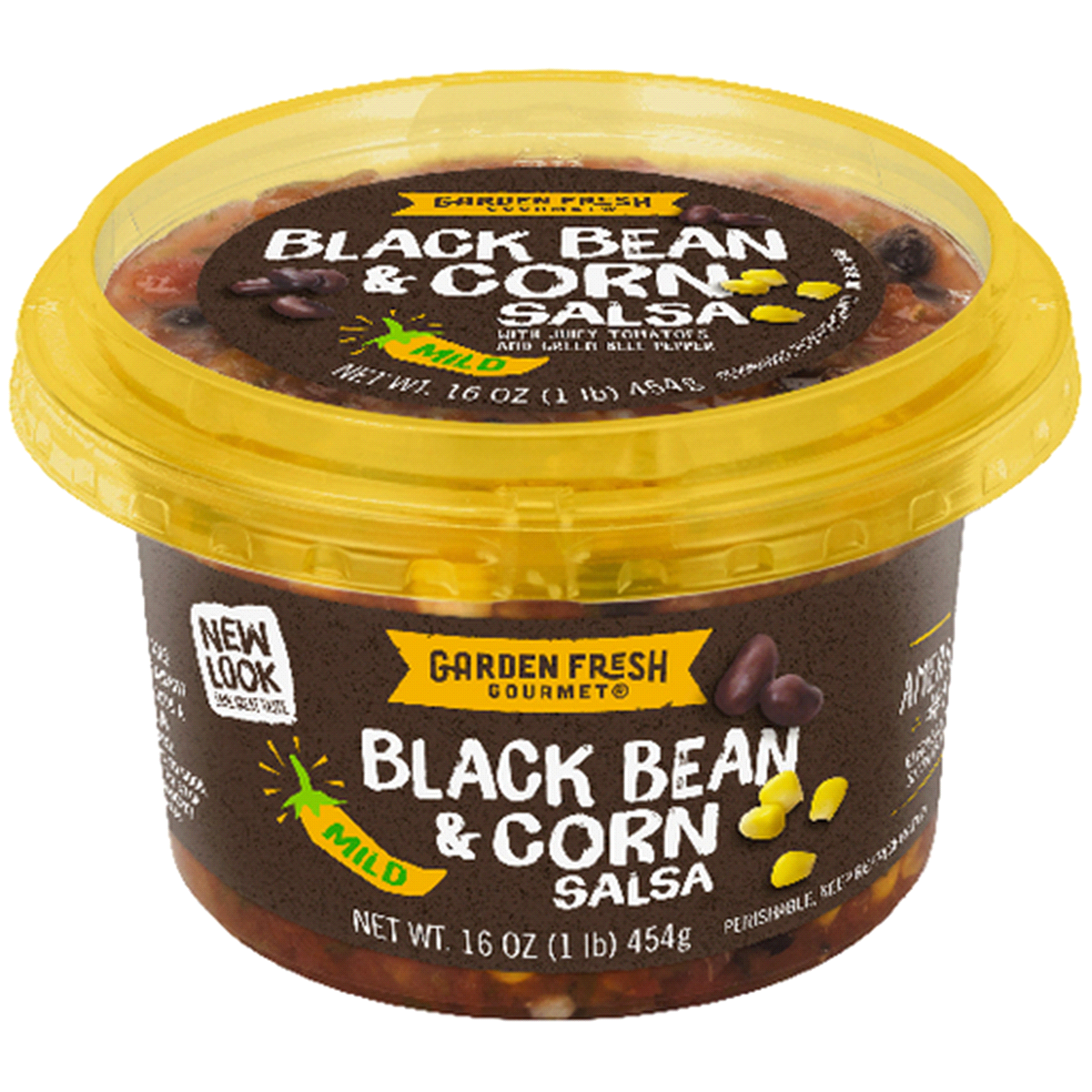 slide 1 of 8, Garden Fresh Black Bean and Corn Salsa, 16 oz., 16 oz