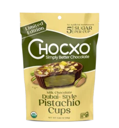 Chocxo® Milk Chocolate Dubai Style Pistachio Cup Pouch