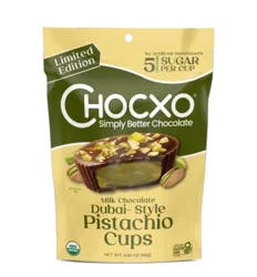Chocxo® Milk Chocolate Dubai Style Pistachio Cup Pouch
