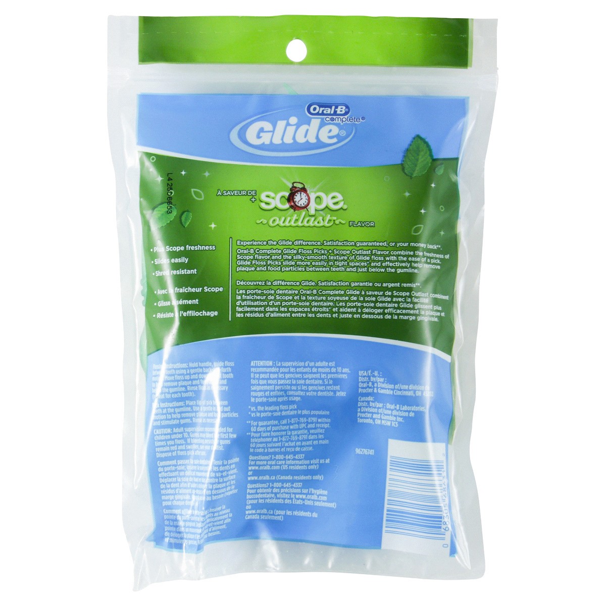 slide 2 of 2, Oral-B Glide Mint Dental Floss Picks with Long Lasting Scope Flavor, 75 Picks, 75 ct