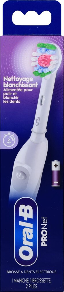 slide 3 of 5, Oral-B® ProNet Battery Operated Toothbrush - White, 1 ct