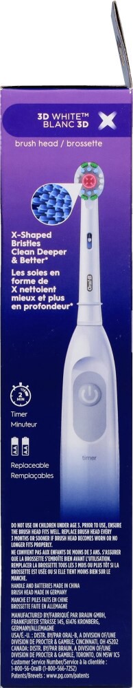 slide 4 of 5, Oral-B® ProNet Battery Operated Toothbrush - White, 1 ct