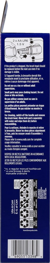 slide 5 of 5, Oral-B® ProNet Battery Operated Toothbrush - White, 1 ct