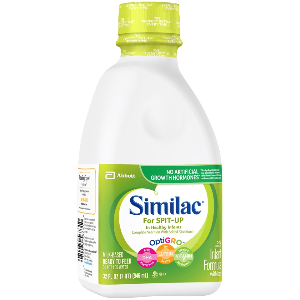 slide 5 of 8, Similac For Spit-Up In Healthy Infants OptiGro with Iron Infant Formula, 32 fl oz