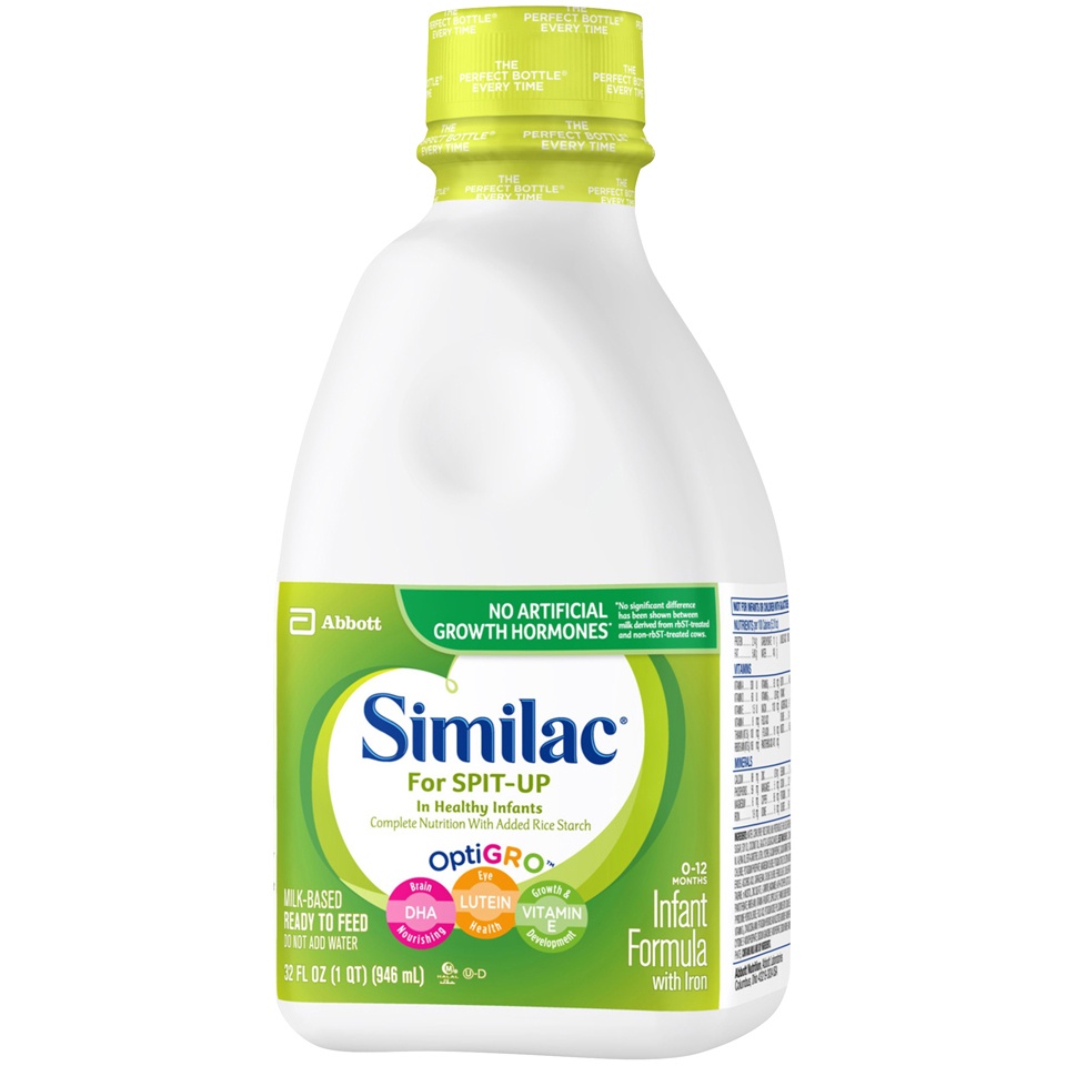 slide 2 of 8, Similac For Spit-Up In Healthy Infants OptiGro with Iron Infant Formula, 32 fl oz