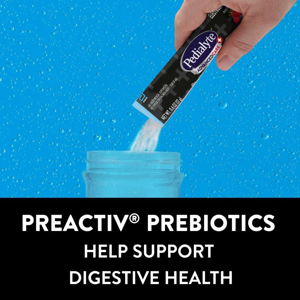 slide 6 of 6, Pedialyte AdvancedCare Plus Berry Frost Electrolyte Powder 6 - 0.6 oz Packets, 6 ct