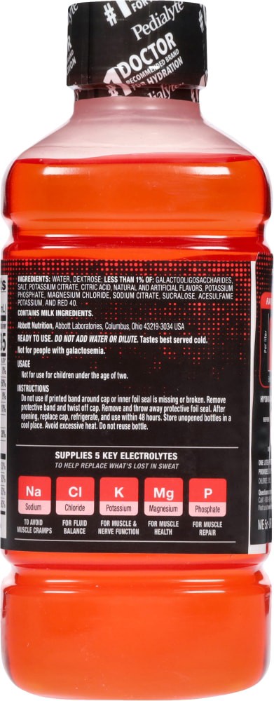 slide 3 of 4, Pedialyte Sport Electrolyte Solution Fruit Punch Ready-to-Drink 33.8 fl oz Bottle, 33.8 fl oz