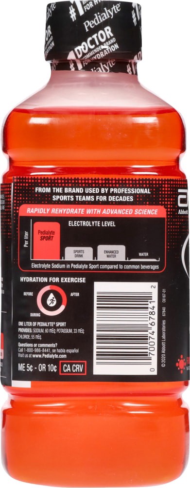 slide 2 of 4, Pedialyte Sport Electrolyte Solution Fruit Punch Ready-to-Drink 33.8 fl oz Bottle, 33.8 fl oz