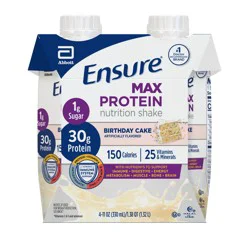 Ensure Max Protein Birthday Cake Nutrition Shake 4 - 11 oz Cartons