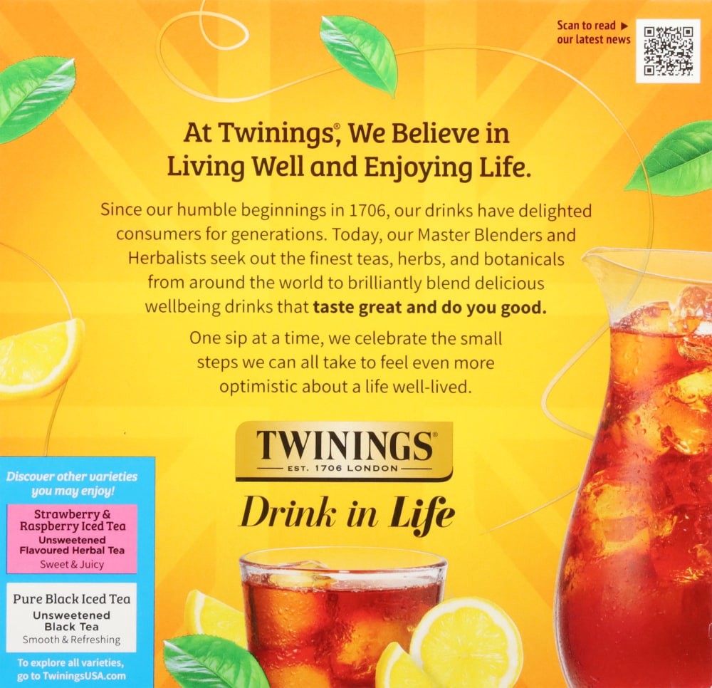 slide 3 of 4, Twinings Lemon Black Iced Tea, 72 ct