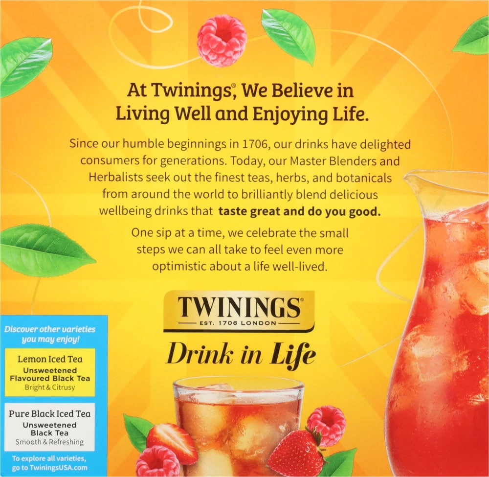 slide 4 of 5, Twinings Strawberry Raspberry Iced Tea, 72 ct