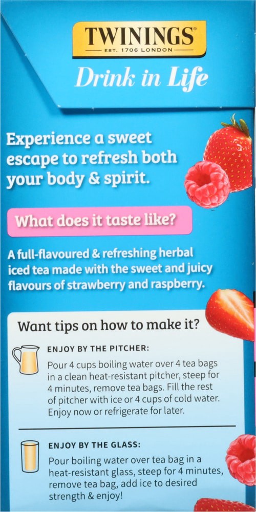 slide 5 of 5, Twinings Strawberry Raspberry Iced Tea, 72 ct