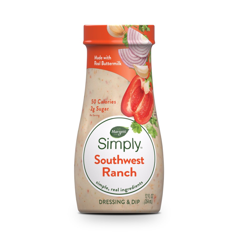 slide 2 of 6, Marzetti Simply™ Southwest Ranch Dressing & Dip 12 fl. oz. Bottle, 12 fl oz