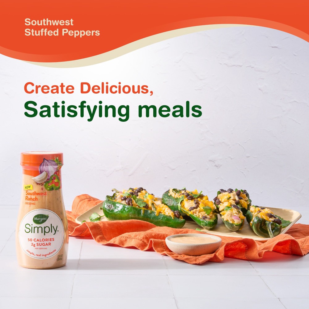 slide 4 of 6, Marzetti Simply™ Southwest Ranch Dressing & Dip 12 fl. oz. Bottle, 12 fl oz